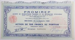 Акция Promirep, 500 франков, Франция